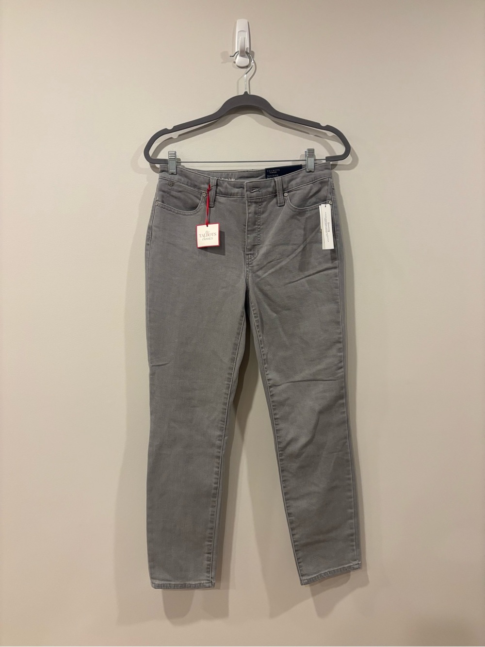 NWT Talbots Flawless Slim Ankle Jeans Pants Grey Women 6 Casual